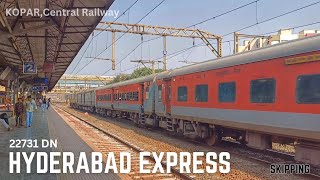 22732 CSMT Hyderabad SF Express skipping Kopar [upl. by Eiramanel]