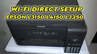 How to Setup WiFi Direct on Epson EcoTank L3150 L4150 L3250 Printer [upl. by Dorraj]