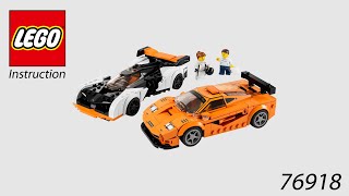 LEGO Instruction  Speed Champions  76918  McLaren Solus GT amp McLaren F1 LM [upl. by Ylelhsa]