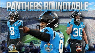 Panthers Roundtable Bryce Young to Remain the Starter  Defense to Improve  MidSeason MVPs [upl. by Hainahpez]