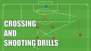 3 Crossing and Shooting Drills  FootballSoccer [upl. by Amedeo]