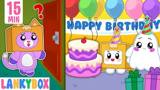 Happy Birthday Foxy Secret Birthday Party Surprise  LankyBox Channel Kids Cartoon [upl. by Benia]