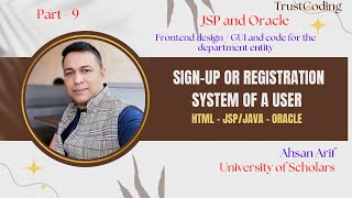 Registration Page using JSP and Oracle Database for Attendance Management System banglatutorial [upl. by Grant]