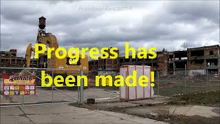 Packard Plant Demolition Update April 2024 Wayne Co Justice Center Poletown East Urban Farms [upl. by Ahsiya4]