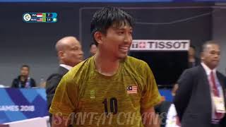 MALAYSIA VS INDONESIA SEPAK TAKRAW FINAL 2018 EPIC COMEBACK SET 3 [upl. by Enileuqcaj222]