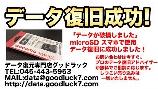 スマホ「データが破損しました」 microSD データ復旧 [upl. by Buschi575]