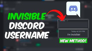 How to Set an Invisible Username on Discord  2024 METHOD [upl. by Lupiv]