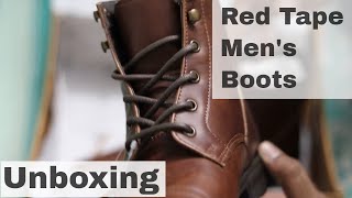 Bond Street Red Tape Mens Boots  Unboxing Raw Video [upl. by Jeralee]