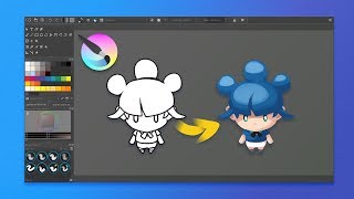 Coloring Lineart in Krita with Gmic tutorial [upl. by Ahselrac197]