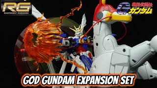 PBandai RG God Gundam Expansion Set Review  Mobile Fighter G Gundam [upl. by Norma526]