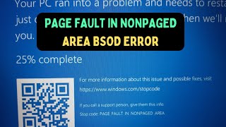 FIX Page Fault in Nonpaged Area Windows 11  Black Screen Error PAGEFAULTINNONPAGEDAREA [upl. by Nosnar696]