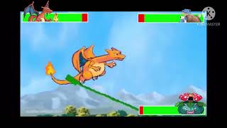 blastoise vs charizard vs venasuar with healthbars [upl. by Ainoet]