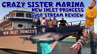 Crazy Sister Marina New Inlet Princess Gulf Stream Trip Murrells Inlet Head Boat Review [upl. by Teerell]