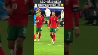 Cristiano Ronaldo Crying After Missing Penalty In Extra Time euro2024 euros ronaldo portugal [upl. by Iams]