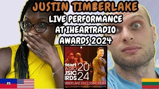 REACTION TO Justin Timberlake  Live Performance At The 2024 iHeartRadio Awards FIRST TIME WATCHING [upl. by Nanoc]