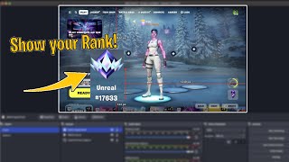 How to get a Fortnite Rank Overlay for OBS [upl. by Norda]