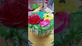 Basket cake 🎂 trending cake youtubeshorts reels [upl. by Charbonneau110]