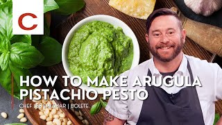 Arugula Pistachio Pesto  Chef Lee Chizmar  Tips amp Techniques [upl. by Eenyaj]