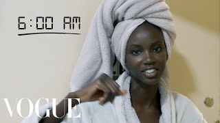 How Top Model Anok Yai Gets Runway Ready  Diary of a Model  Vogue [upl. by Fauman]