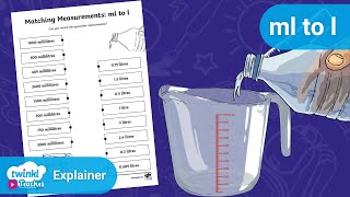 Converting Millilitres to Litres [upl. by Ellatnahc]