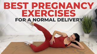 Pregnancy Exercises amp Stretches For Normal Delivery 30Min Pregnancy Workout [upl. by Walkling]