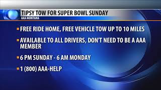 Tipsy Tow offering free tows on Super Bowl Sunday [upl. by Gerda874]