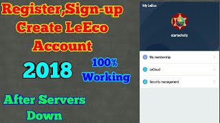 How to Register LeEco Account  Create LeEco Account  Signup LeEco Account 2018 [upl. by Roselani]