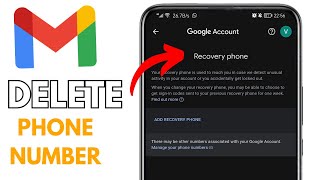 How To Delete Recovery Phone Number from Gmail Account  Full Guide [upl. by Trik]