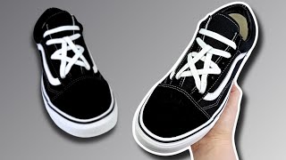 HOW TO STAR LACE VANS OLD SKOOLS EASY Way [upl. by Artekal770]