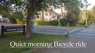 Minnehaha creek Bike trail  South Minneapolis Nature  Quiet morning bicycle ride [upl. by Sybilla949]