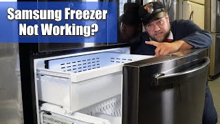 Samsung Refrigerator Freezer Not Working or Wont Cool Enough  Ideas to Test and Fix [upl. by Airdnat]