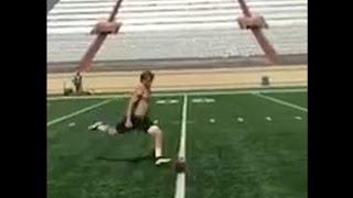 Watch Texas kicker makes 80 yard field goal [upl. by Annaiviv311]