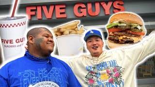 C Mac Tries 5 Guys For The First Time MUST WATCH 😂 [upl. by Hgielsa]