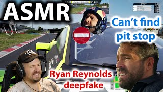 Assetto Corsa Competizione 9 81 bots Ryan Reynolds deepfake ASMR driving engine sounds Porsche car [upl. by Neile]