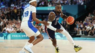 USA vs France Mens Basketball  Live Highlights  2024 Olympics 1082024 [upl. by Anrym]