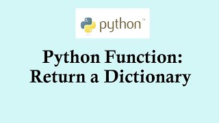 Python basic courseFunction returning a dictionary [upl. by Fassold]