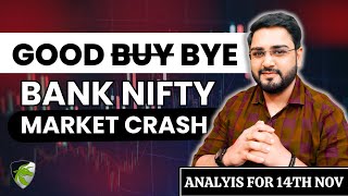 MARKET CRASH  Big Selling in Nifty Bank Nifty  Intraday Trading Setup for 14th November [upl. by Tessy]