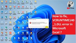 HOW TO FIX EXCELEXE VCRUNTIME1401DLL ERROR  How to solved vcruntime1401dll error in excel [upl. by Steward]