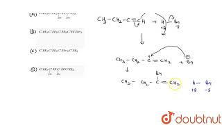 When but1yne reacts with two equivalents of HBr the major product is [upl. by Adnoek]