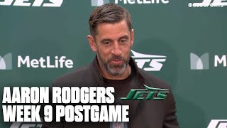 Aaron Rodgers describes Garrett Wilsons athletic prowess on his amazing catches  Press Conference [upl. by Aisatana902]