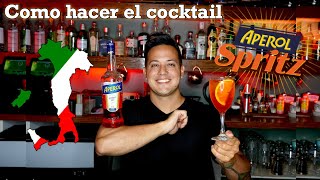 APEROL SPRITZ 🍹 COCKTAIL  TUTORIAL BARTENDER 🇮🇹 [upl. by Averat]