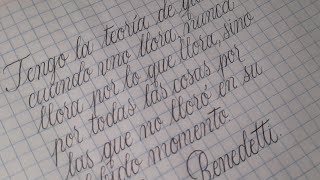 Cómo escribir bonito con letra cursiva Frases Motivadoras mariobenedetti caligrafia letracursiva [upl. by Turley]