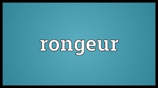 Rongeur Meaning [upl. by Llerrat]