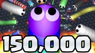 150000K MASS SLITHERIO WORLD RECORD FAIL Slitherio Mod Team Gameplay [upl. by Mirth43]