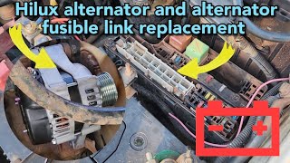 Toyota Hilux Alternator and 100A fusible link replacement  Bad fusible link symptoms [upl. by Marian]