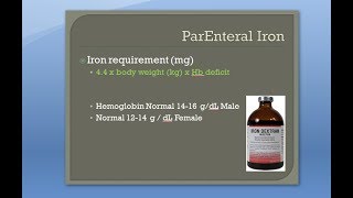 Pharmacology 638 b ParEnteral Iron Therapy Indication Preparation Jectofer formula injection Z track [upl. by Thorvald]