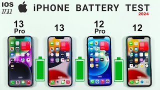 iOS 1731 iPhone 13 Pro vs 13 vs 12 Pro vs 12 Battery Drain Test in 2024 [upl. by Nej382]