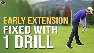 One Simple Drill To Fix Early Extension ➜ Consistent Golf [upl. by Kapor]