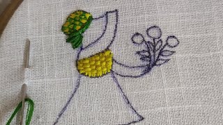 doll hand embroidery tutorial Simarembroideries subscribe sharelike [upl. by Annael]