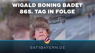 Baden bei Minusgraden Komiker Wigald Boning badet 865 Tag in Folge [upl. by Skippy454]